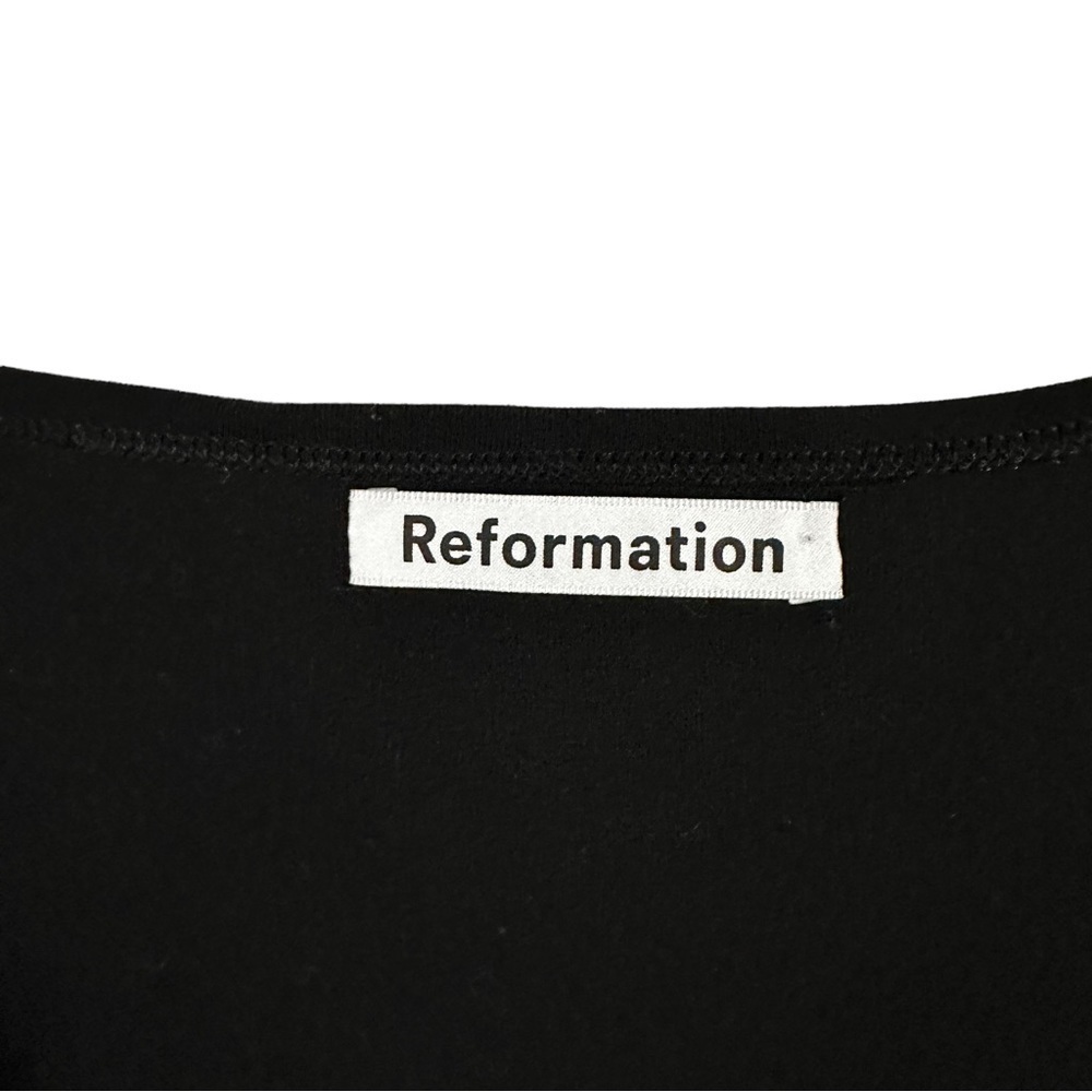 REFORMATION Kathryn Cropped Wrap Blouse - Picture 10 of 10